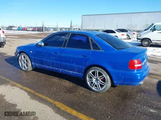 2001 Audi S4 with VIN WAURD68D31A046436, listed as a IAAI auction lot 41408281 with 88,801 mi miles. Bid and sale history available at carsss.com. Image 3.