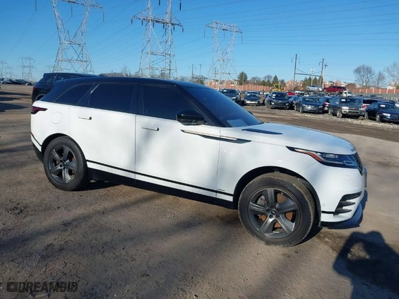2021 Land Rover Range Rover Velar R-Dynamic S with VIN SALYT2EX5MA300136, listed as a IAAI auction lot 41589775 with 64,574 mi miles. Bid and sale history available at carsss.com. Image 1.