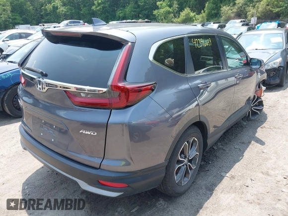 2021 Honda CR-V EX with VIN 5J6RW2H53ML020565, listed as a IAAI auction lot 42396639 with 9,466 mi miles and . Bid and sale history available at DreamBid. Image 4.
