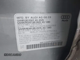 2010 Audi Q5 Premium Plus с VIN WA1LKAFP3AA005541, выставлен на аукционе IAAI как лот 42382512 с пробегом 148 331 миль миль и . История ставок и продаж доступна на DreamBid. Изображение 9.
