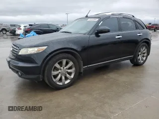2005 Infiniti FX35 with VIN JNRAS08U85X105518, listed as a Copart auction lot 44430395 with 205,541 mi miles and Salvage Title. Bid and sale history available at carsss.com. Image 1.