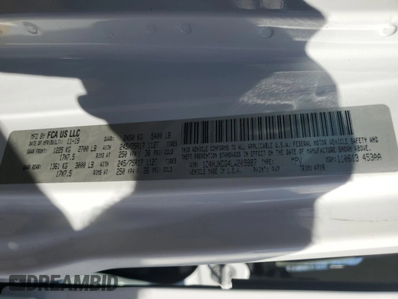 2020 Jeep Wrangler Unlimited Sport S z VIN 1C4HJXDG4LW209887, wystawiony jako Copart lot #59419785 z przebiegiem 89 138 mil mil oraz Szkoda całkowita • Salvage title. Historia ofert i sprzedaży dostępna na DreamBid. Obrazek 12.