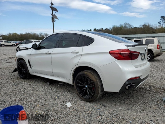 2019 BMW X6 xDrive35i with VIN 5UXKU2C5XK0Z63666, listed as a Copart auction lot 44423703 with 50,800 mi miles. Bid and sale history available at carsss.com. Image 2.