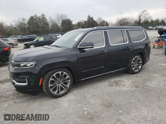 2022 Jeep Grand Wagoneer Series III with VIN 1C4SJVGP5NS153233, listed as a Copart auction lot 82017094 with 45,756 mi miles and Clean title. Bid and sale history available at DreamBid. Image 1.