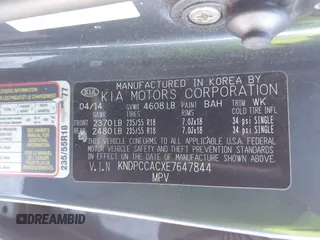 2014 Kia Sportage EX с VIN KNDPCCACXE7647844, выставлен на аукционе IAAI как лот 41639288 с пробегом 128 859 миль миль и . История ставок и продаж доступна на DreamBid. Изображение 9.