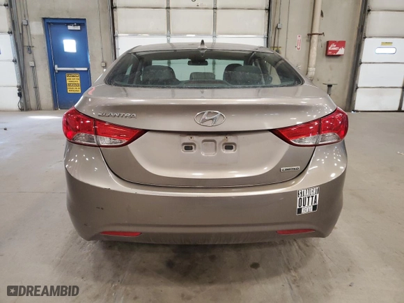 2013 Hyundai Elantra Limited PZEV with VIN 5NPDH4AEXDH197165, listed as a Copart auction lot 50725795 with 154,868 mi miles and Salvage Title. Bid and sale history available at carsss.com. Image 6.