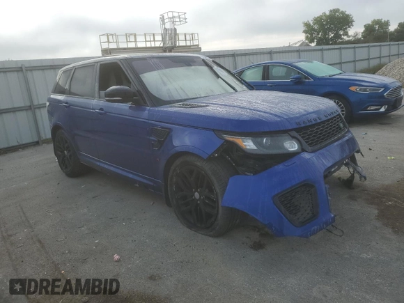 2016 Land Rover Range Rover Sport SVR with VIN SALWZ2EF4GA103637, listed as a Copart auction lot 72768934 with 106,690 mi miles and Salvage title. Bid and sale history available at DreamBid. Image 4.