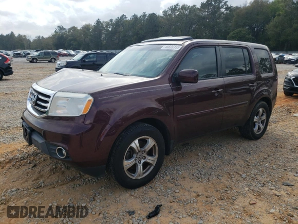2013 Honda Pilot EX-L with VIN 5FNYF3H55DB023896, listed as a Copart auction lot 48876135 with 172,848 mi miles and Salvage Title. Bid and sale history available at DreamBid. Image 1.