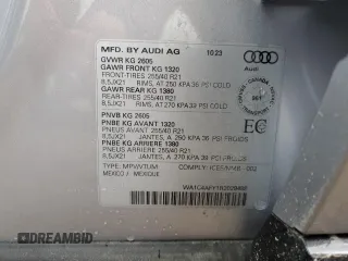 2024 Audi SQ5 Prestige with VIN WA1C4AFY1R2029488, listed as a Copart auction lot 59910164 with 81 mi miles and Salvage Title. Bid and sale history available at DreamBid. Image 13.