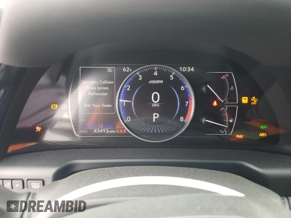 2023 Lexus ES 350 with VIN 58ADZ1B1XPU147601, listed as a Copart auction lot 53552325 with 43,493 mi miles and Salvage Title. Bid and sale history available at DreamBid. Image 9.