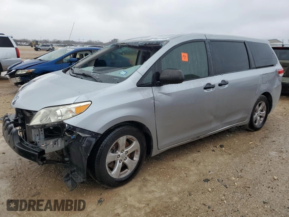 2013 Toyota Sienna L with VIN 5TDZK3DC5DS369785, listed as a Copart auction lot 46327335 with 178,788 mi miles and Salvage Title. Bid and sale history available at carsss.com. Image 1.