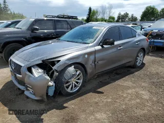 2015 Infiniti Q50 with VIN JN1BV7AR6FM394981, listed as a Copart auction lot 61648965 with 173,829 mi miles and Salvage title. Bid and sale history available at DreamBid. Image 1.