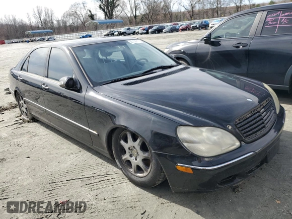 2000 Mercedes-Benz S-Class with VIN WDBNG75J6YA047971, listed as a Copart auction lot 44158815 with 0 mi miles and Salvage Title. Bid and sale history available at carsss.com. Image 4.