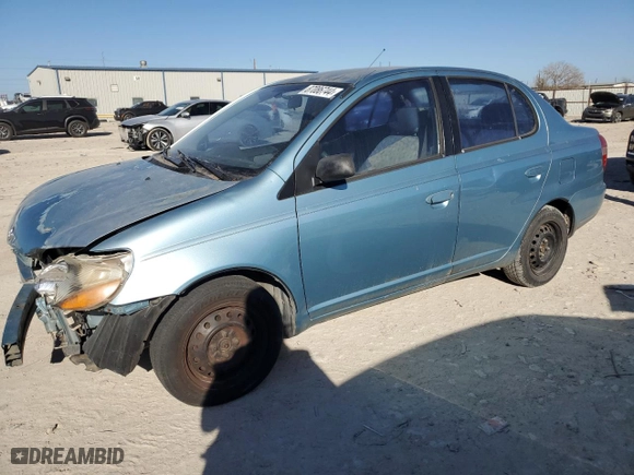 2002 Toyota ECHO with VIN JTDBT123920227803, listed as a Copart auction lot 43654825 with 200165 miles and Clean Title. Bid and sale history available at carsss.com. Image 1.
