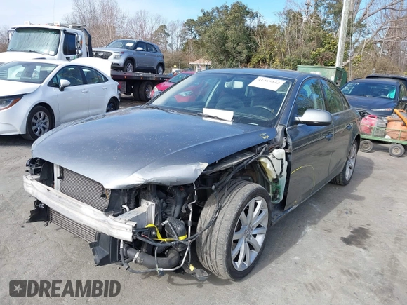 2014 Audi A4 Premium with VIN WAUAFAFL0EA072745, listed as a IAAI auction lot 41469342 with 114,881 mi miles. Bid and sale history available at carsss.com. Image 2.