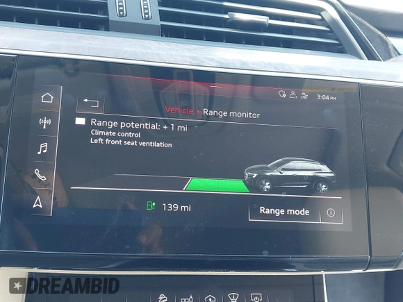 2019 Audi e-tron Prestige with VIN WA1VABGE1KB020498, listed as a IAAI auction lot 42663242 with 46,258 mi miles and . Bid and sale history available at DreamBid. Image 19.