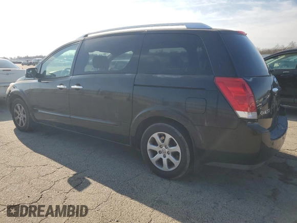 2007 Nissan Quest SE with VIN 5N1BV28U17N110898, listed as a Copart auction lot 86811594 with 213,558 mi miles and Salvage Title. Bid and sale history available at carsss.com. Image 2.