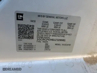 2018 Chevrolet Silverado 1500 Custom with VIN 1GCRCPEH8JZ328981, listed as a Copart auction lot 44075575 with 56,742 mi miles and Salvage Title. Bid and sale history available at carsss.com. Image 14.