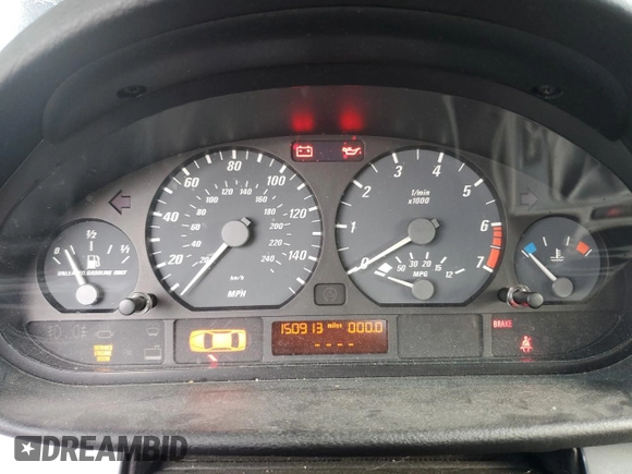 2000 BMW 3 Series 323Ci with VIN WBABM3345YJN62203, listed as a Copart auction lot 78399424 with 150,913 mi miles and Salvage Title. Bid and sale history available at DreamBid. Image 9.