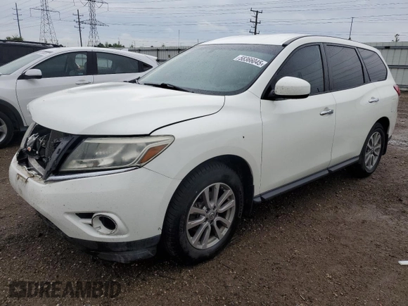 2015 Nissan Pathfinder S with VIN 5N1AR2MN5FC626688, listed as a Copart auction lot 58366045 with 148,900 mi miles and Salvage title. Bid and sale history available at DreamBid. Image 1.