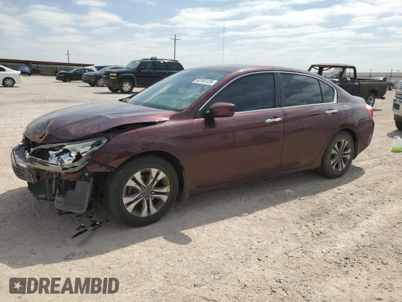 2014 Honda Accord LX with VIN 1HGCR2F37EA086670, listed as a Copart auction lot 53155125 with 203,156 mi miles and Salvage Title. Bid and sale history available at carsss.com. Image 1.