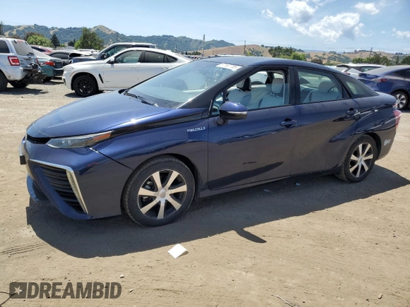 2017 Toyota Mirai with VIN JTDBVRBD9HA001930, listed as a Copart auction lot 57167705 with 57,842 mi miles and Salvage title. Bid and sale history available at DreamBid. Image 1.