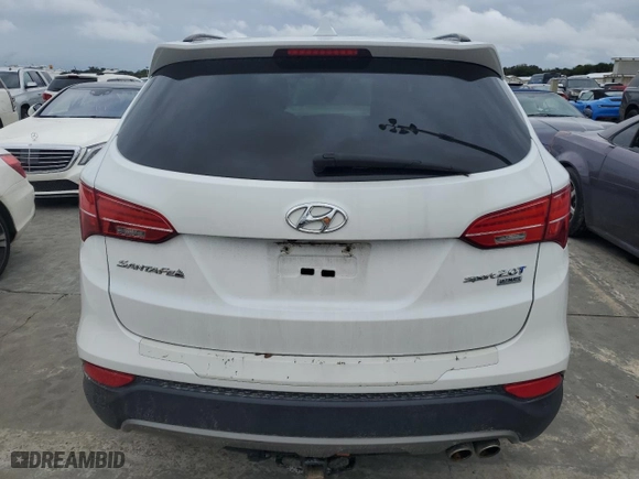 2015 Hyundai Santa Fe Sport with VIN 5XYZW4LA1FG274876, listed as a Copart auction lot 75017814 with 0 mi miles and Salvage Title. Bid and sale history available at carsss.com. Image 6.