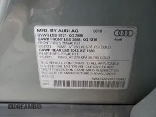 2019 Audi SQ5 Prestige with VIN WA1C4AFY8K2130453, listed as a Copart auction lot 71133922 with 30,517 mi miles. Bid and sale history available at carsss.com. Image 14.