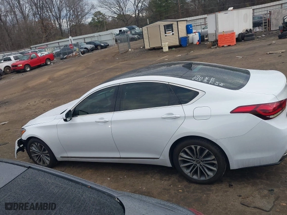 2016 Hyundai Genesis 3.8L with VIN KMHGN4JE7GU115307, listed as a IAAI auction lot 41457690 with 55,515 mi miles. Bid and sale history available at carsss.com. Image 14.