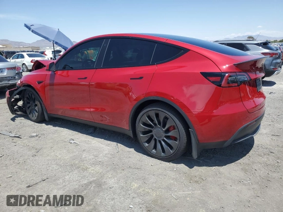2022 Tesla Model Y Performance z VIN 7SAYGDEF9NF510183, wystawiony jako Copart lot #61263405 z przebiegiem 19 411 mil mil oraz Szkoda całkowita • Salvage title. Historia ofert i sprzedaży dostępna na DreamBid. Obrazek 2.