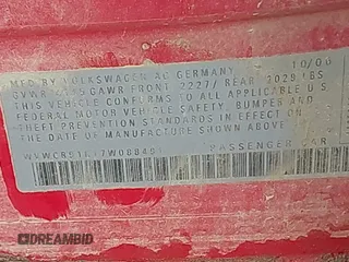 2007 Volkswagen Rabbit с VIN WVWCR91K17W088491, выставлен на аукционе IAAI как лот 40541341 с пробегом Не указан миль и . История ставок и продаж доступна на DreamBid. Изображение 9.