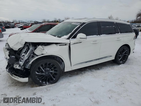 2021 Lincoln Aviator Reserve z VIN 5LM5J7XC5MGL12588, wystawiony jako Copart lot #89183805 z przebiegiem 57 436 mil mil oraz Szkoda całkowita • Salvage title. Historia ofert i sprzedaży dostępna na DreamBid. Obrazek 1.