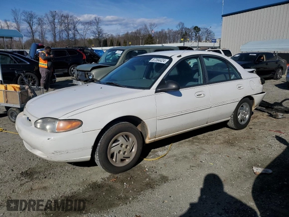 1997 Ford Escort LX with VIN 1FALP13P6VW332381, listed as a Copart auction lot 87394424 with 95,512 mi miles and Salvage Title. Bid and sale history available at carsss.com. Image 1.