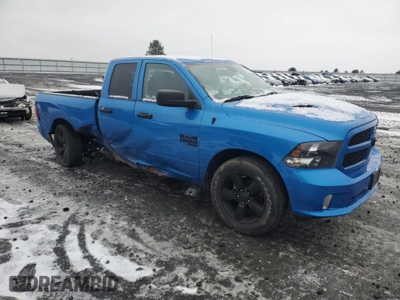2021 Ram 1500 Tradesman with VIN 1C6RR7FG3MS573549, listed as a Copart auction lot 41591475 with 18,806 mi miles and Salvage title. Bid and sale history available at DreamBid. Image 4.