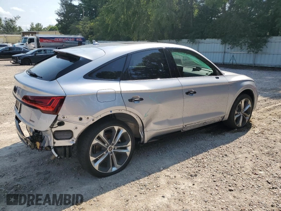 2023 Audi Q5 Sportback S line Prestige with VIN WA16AAFY4P2077411, listed as a Copart auction lot 65524644 with 12,065 mi miles and Salvage title. Bid and sale history available at DreamBid. Image 3.