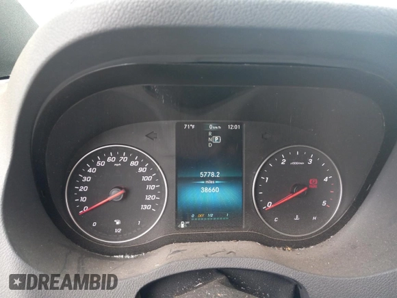 2021 Mercedes-Benz Sprinter with VIN W1W4DCHY5MT051536, listed as a Copart auction lot 78550074 with 38,660 mi miles and Salvage Title. Bid and sale history available at DreamBid. Image 9.