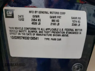 2003 Cadillac CTS with VIN 1G6DM57N530136541, listed as a Copart auction lot 59590594 with 92,218 mi miles and Non Repairable. Bid and sale history available at carsss.com. Image 12.