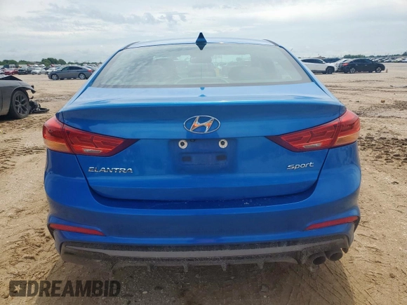 2018 Hyundai Elantra Sport с VIN KMHD04LB1JU485342, выставлен на аукционе Copart как лот 59653875 с пробегом 77 936 миль миль и Списание • Salvage title. История ставок и продаж доступна на DreamBid. Изображение 6.