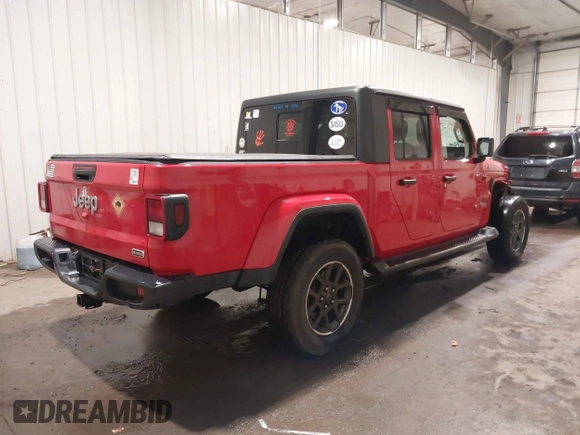 2020 Jeep Gladiator Overland with VIN 1C6HJTFG1LL129994, listed as a IAAI auction lot 42244189 with 46,414 mi miles and . Bid and sale history available at DreamBid. Image 4.