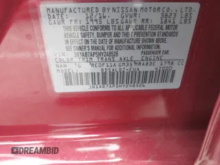 2017 Nissan Sentra z VIN 3N1AD7AP5HY248526, wystawiony jako IAAI lot #41885843 z przebiegiem 78 935 mil mil oraz . Historia ofert i sprzedaży dostępna na DreamBid. Obrazek 9.