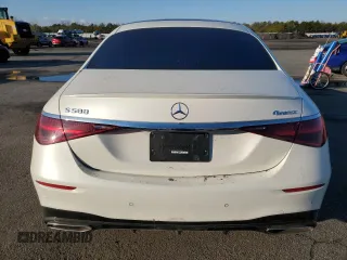 2023 Mercedes-Benz S-Class S 580 with VIN W1K6G7GB5PA230293, listed as a Copart auction lot 84591274 with 0 mi miles and Salvage Title. Bid and sale history available at carsss.com. Image 6.