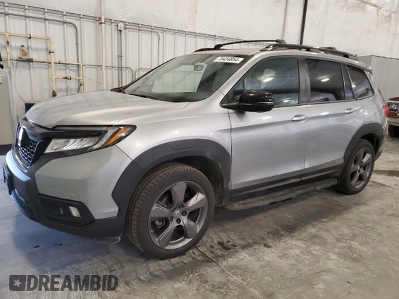 2020 Honda Passport Touring z VIN 5FNYF8H90LB001755, wystawiony jako Copart lot #75434854 z przebiegiem 48 984 mil mil oraz Szkoda całkowita • Salvage title. Historia ofert i sprzedaży dostępna na DreamBid. Obrazek 1.