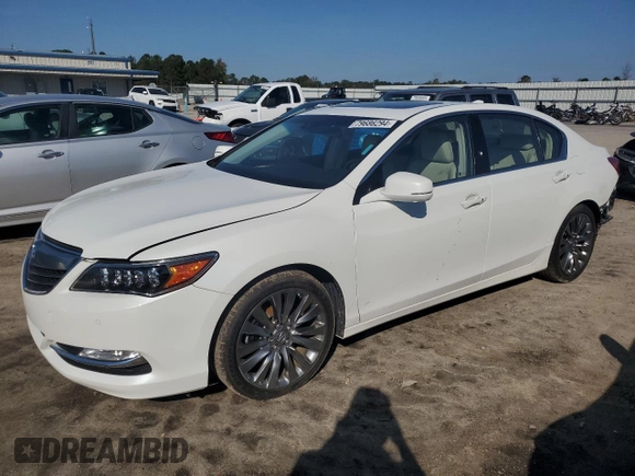 2016 Acura RLX Advance with VIN JH4KC1F94GC001767, listed as a Copart auction lot 79686294 with 51,404 mi miles and Salvage title. Bid and sale history available at DreamBid. Image 1.