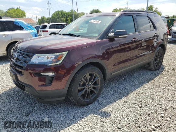 2018 Ford Explorer XLT with VIN 1FM5K8D85JGA96646, listed as a Copart auction lot 57158185 with 90,657 mi miles and Salvage title. Bid and sale history available at DreamBid. Image 1.