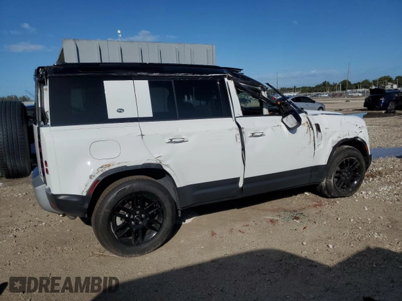 2023 Land Rover Defender S with VIN SALEJ7EX2P2158154, listed as a Copart auction lot 46595065 with 13,045 mi miles and Salvage title. Bid and sale history available at DreamBid. Image 3.