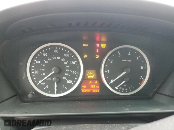 2007 BMW 5 Series 530xi with VIN WBANF73567CU26463, listed as a Copart auction lot 47670845 with 168,965 mi miles and Salvage Title. Bid and sale history available at carsss.com. Image 9.