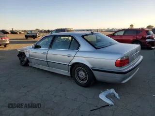 2001 BMW 7 Series 740iL with VIN WBAGH83451DP25363, listed as a Copart auction lot 88449105 with 153,265 mi miles and Salvage Title. Bid and sale history available at carsss.com. Image 2.