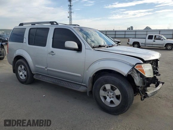 2007 Nissan Pathfinder SE with VIN 5N1AR18W27C610933, listed as a Copart auction lot 46548185 with 195,232 mi miles and Salvage Title. Bid and sale history available at carsss.com. Image 4.
