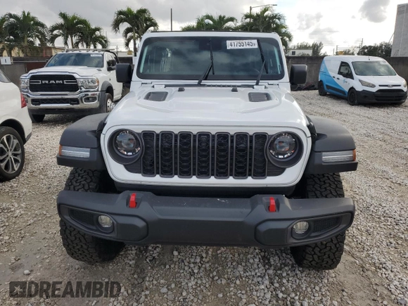 2024 Jeep Wrangler Rubicon with VIN 1C4PJXFG7RW247535, listed as a Copart auction lot 41755145 with 2,072 mi miles and Salvage title. Bid and sale history available at DreamBid. Image 5.