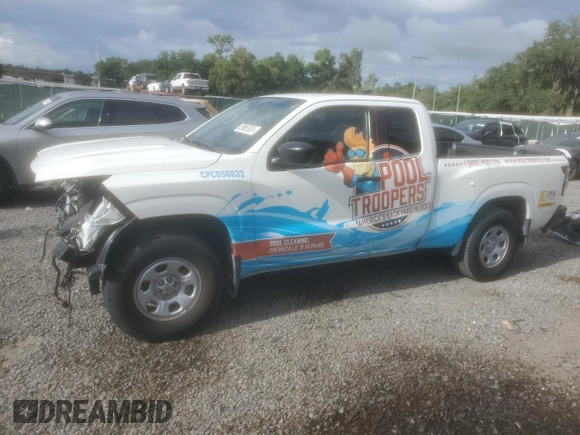 2023 Nissan Frontier S with VIN 1N6ED1CL6PN660382, listed as a Copart auction lot 59855924 with 8,727 mi miles and Salvage Title. Bid and sale history available at carsss.com. Image 1.